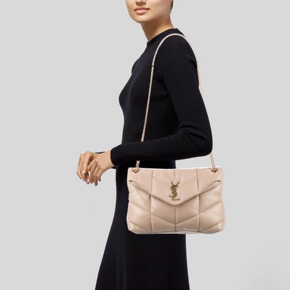 YSL medium puffer bag. Neutral